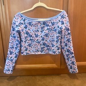 Zara floral cropped long sleeve